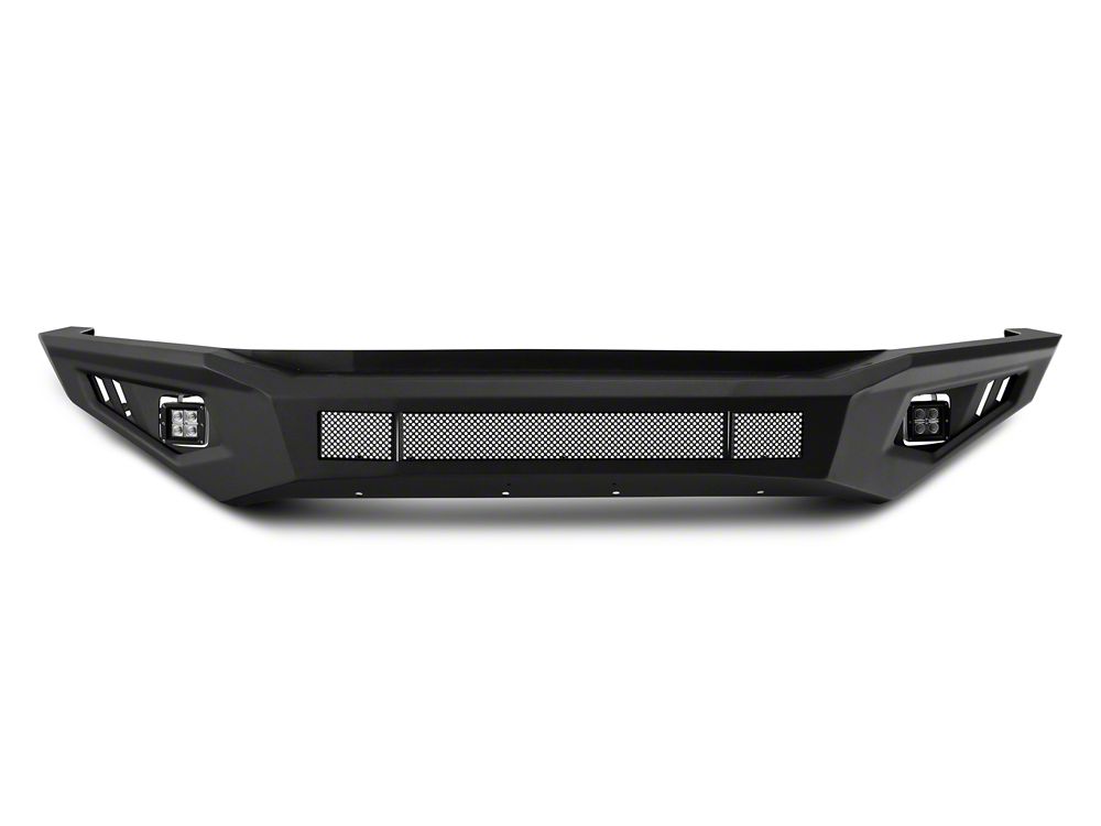 Barricade HD2 Front Bumper with LED Fog Lights; Textured Black (14-21 Tundra)